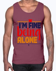 Im fine being alone 118#- chess- Cotton Tank
