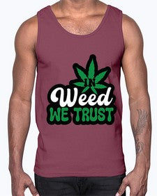 In weed we trust 660#- marijuana- Cotton Tank