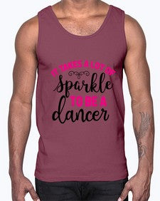 It takes a lot of sparkle to be a dancer 144#- ballet- Cotton Tank