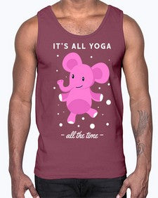 Its All Yoga All the Time 347#- yoga- Cotton Tank