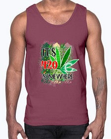 Its Somewhere 670#- marijuana- Cotton Tank