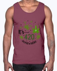 Its Somewhere 671#- marijuana- Cotton Tank