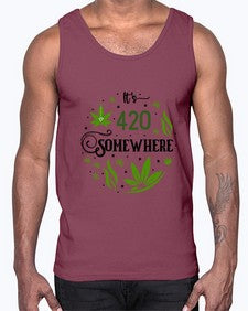 Its Somewhere 673#- marijuana- Cotton Tank