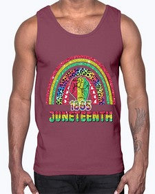 Juneteenth 1865 Rainbow 19#- black juneteenth- Cotton Tank
