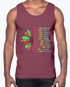 Juneteenth Sunflower Design 17#- black juneteenth- Cotton Tank