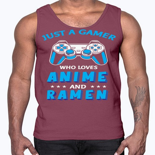 Just A Gamer Who Loves Anime and Ramen 262#- anime- Cotton Tank