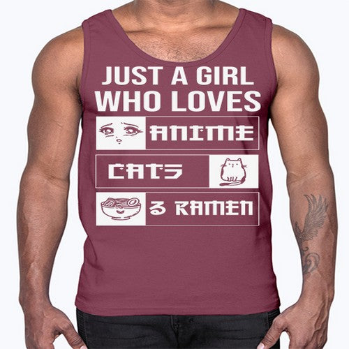 Just A Girl Who Loves 263#- anime- Cotton Tank