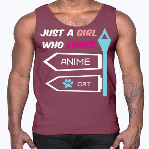 Just A Girl Who Loves Anime 264#- anime- Cotton Tank