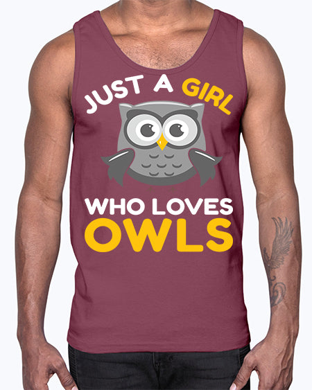 Just a Boy Who Loves A TurtleRabbit 11#- owl- Cotton Tank