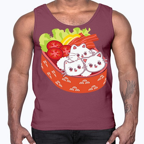 Kawaii Cat Boxed Lunch Anime Anime 266#- anime- Cotton Tank