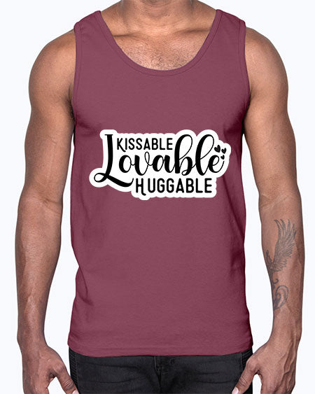Kissable Lovable Huggable 361#- baby- Cotton Tank