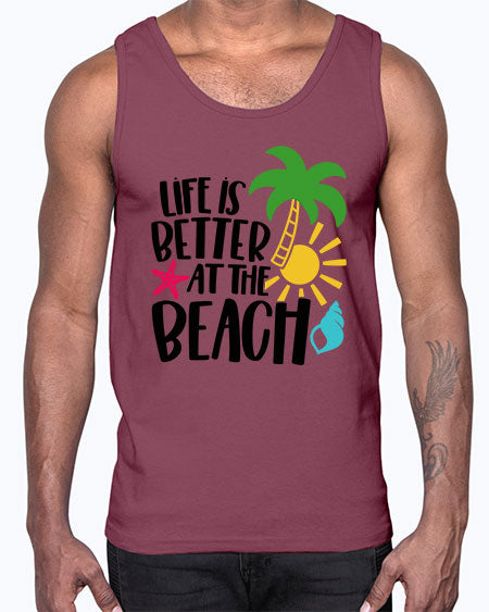 Life Is Better At The Beach Style 34#- summer- Cotton Tank