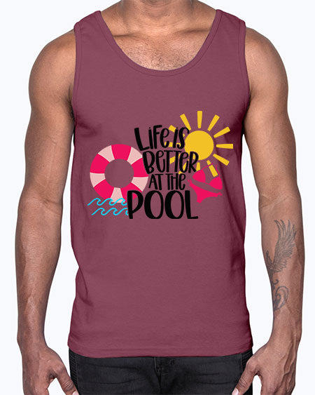 Life Is Better At The Pool Style 33#- summer- Cotton Tank