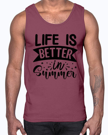 Life is better in Summer 01#- summer- Cotton Tank