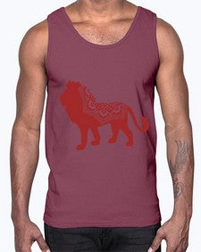 LionMandala 734#- mandala- Cotton Tank
