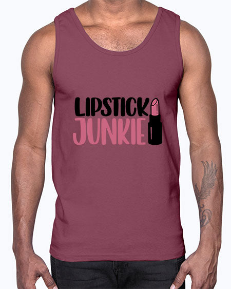 Lipstick Junkie Style 56#-makeup Cotton Tank