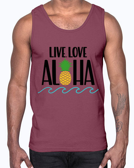 Live Love Aloha Style 30#- summer- Cotton Tank