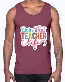 Livin That Teacher Life 1063#- teacher- Cotton Tank