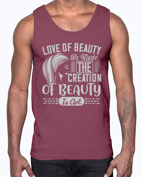 Love of beauty is taste The creation of beauty is art Style 196#-makeup Cotton Tank