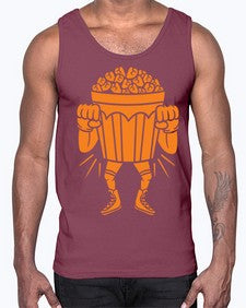 Mad popcorn 164#- cartoon food- Cotton Tank
