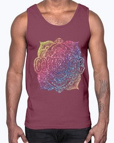 Mandala Courage Rainbow Glitter 758#- mandala- Cotton Tank