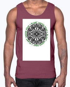 Mandala Garden Round 910#- mandala- Cotton Tank