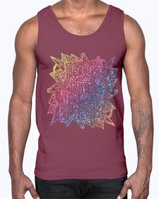 Mandala Teach Love Inspire Rainbow Glitter 762#- mandala- Cotton Tank