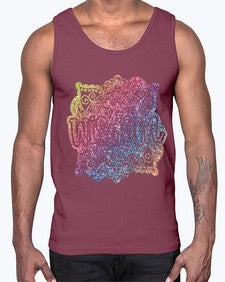 Mandala Wisdom Rainbow Glitter 764#- mandala- Cotton Tank
