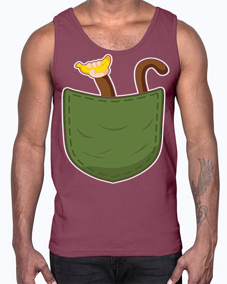 Monkey Banana Cute Monkey in 10#- monkey- Cotton Tank
