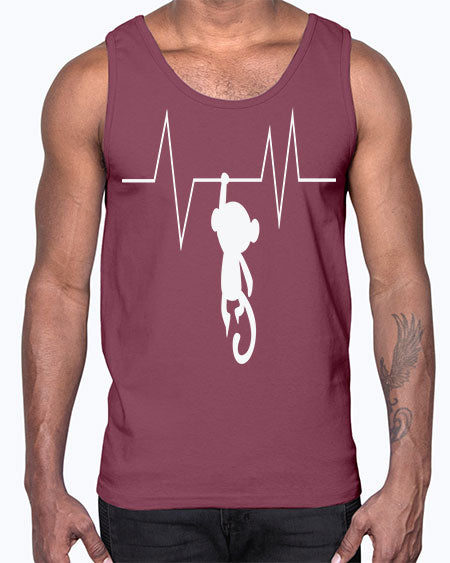 Monkey Heartbeat 14#- monkey- Cotton Tank