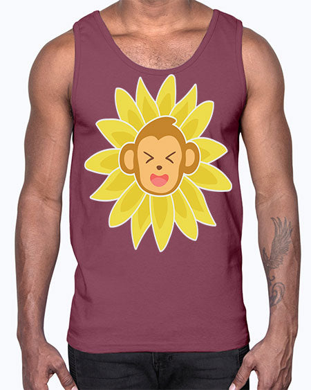 Monkey Sunflower 17#- monkey- Cotton Tank