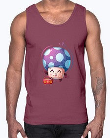 Mushroom 192#- cartoon food- Cotton Tank