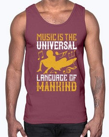 Music is the universal language of mankind 34#- dance2- Cotton Tank