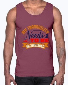 My tranquility needs to be refurbished 140#- chess- Cotton Tank