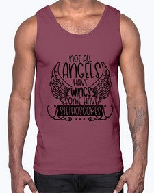 Not All Angels Have Wings Some Have Stethoscopes Style Style 1135#- nurse- Cotton Tank