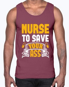 Nurse to save your ass Style 1203#- nurse- Cotton Tank