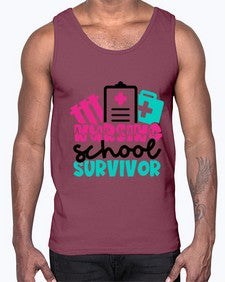 Nursing School Survivor Style Style 1278#- nurse- Cotton Tank