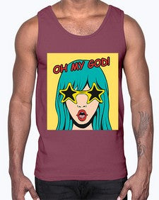 Oh My God 963#- art pop art- Cotton Tank