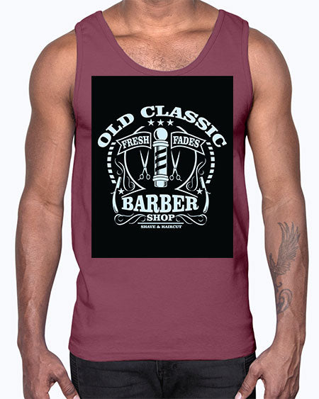 Old Classic Barber1284#- barber- Cotton Tank