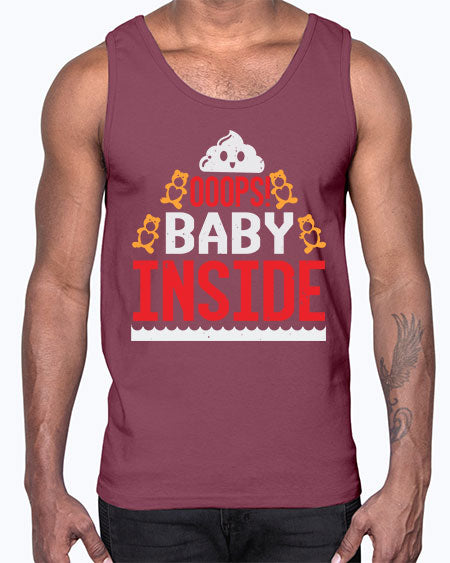 Ooops baby inside Style 179#- baby shower- Cotton Tank