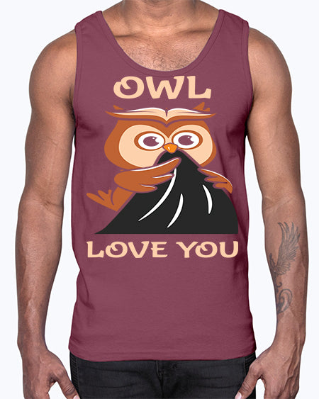 Owl Love You A TurtleRabbit 12#- owl- Cotton Tank
