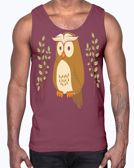 Owl of Athena Long Sleeve A TurtleRabbit 14#- owl- Cotton Tank