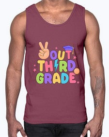 Peace Out third Grade Peace 648#- third grade- Cotton Tank