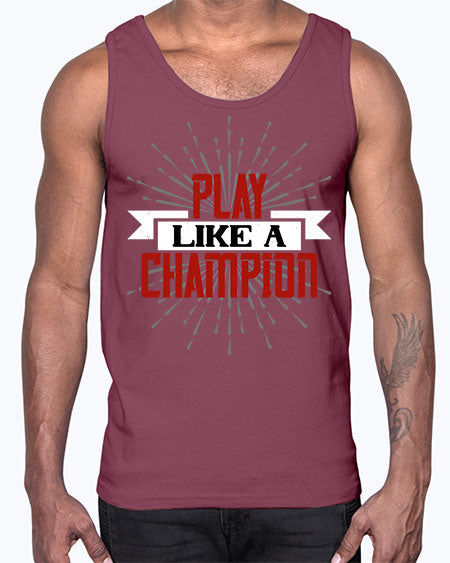 Play like a champion 1942#- badminton- Cotton Tank
