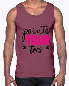 Pointe your toes 176#- ballet- Cotton Tank