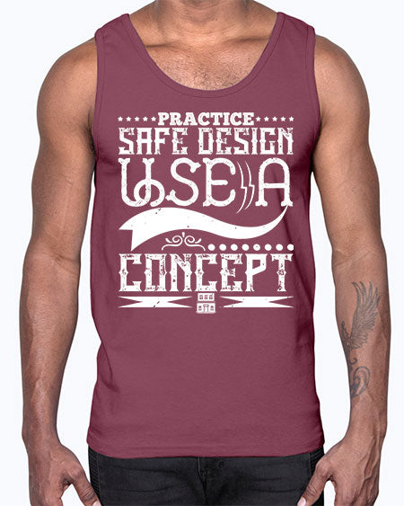 Practice safe design Use a concept Style 344#- architect- Cotton Tank