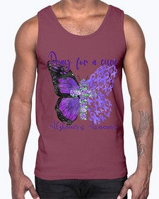 Pray For A Cure AlzheimerS Awareness 208#- alzheimers- Cotton Tank