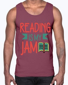 Reading is my jam 702#- librarian- Cotton Tank
