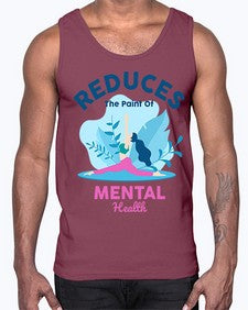 Reduces the Paint of Mental Health 495#- yoga- Cotton Tank