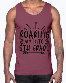 Roaring My Into fifth Grade 758#- fifth grade- Cotton Tank